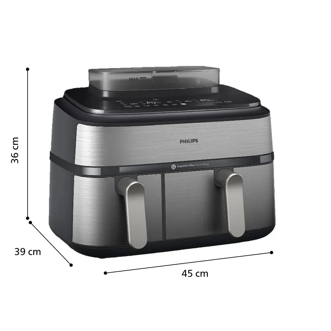 Philips 5000 Series NA555/00, 9L, 1.4 kg, 2750W, air fryer, Black