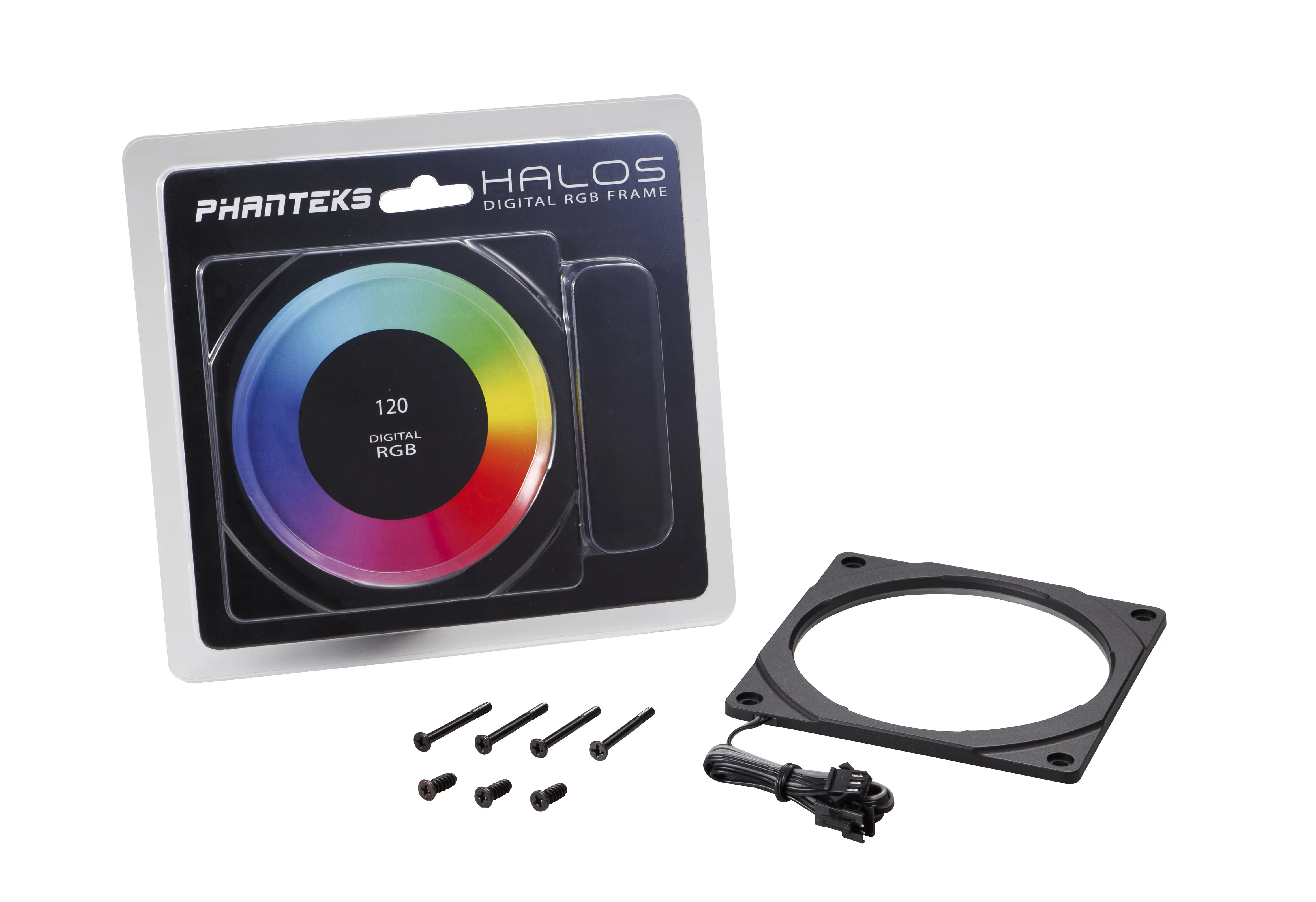 Phanteks Halos 120mm Digital LED Fan Frame. Black.