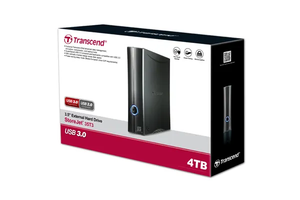 Transcend StoreJet 35T3 4TB - External HDD, Black