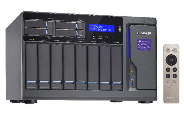 QNAP TVS-1282-i7-32G 12-Bay TurboNAS SATA 6G i7-6700 3.4GHz 32GB RAM 4-LAN 10G-ready iSCSI RAID 0 1 5 6 10 5+spare 6+spare 10+spare