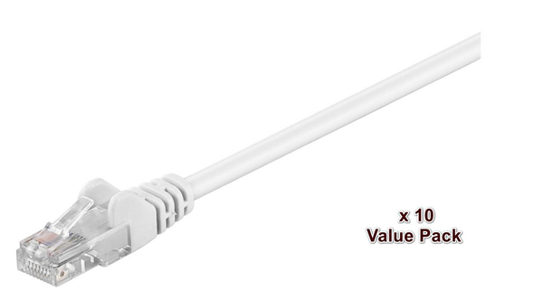 MicroConnect Cat5e U/UTP - network cable, 1 m, White