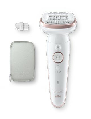 Braun Silk-&eacute;pil 9 9-000 -epilaattori, Pinkki, Valkoinen