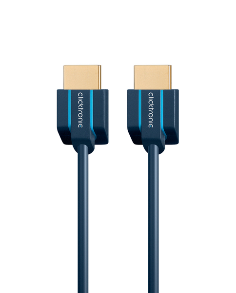 Clicktronic HDMI &ndash; HDMI 1.4 - kabel, 1,5m, Bl&aring;