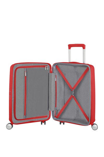American Tourister Soundbox Sp 55cm Exp. - cabin bag, coral red
