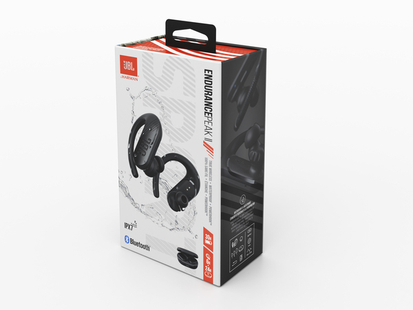 JBL Endurance Peak II TWS -langattomat kuulokkeet, Musta