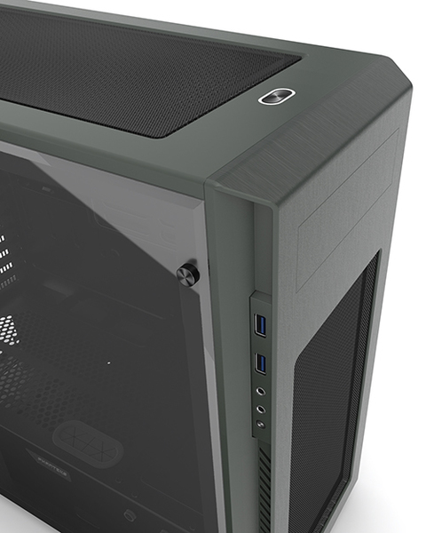 Phanteks Enthoo PRO M Midi Tower - Acrylic Window Titanium Green