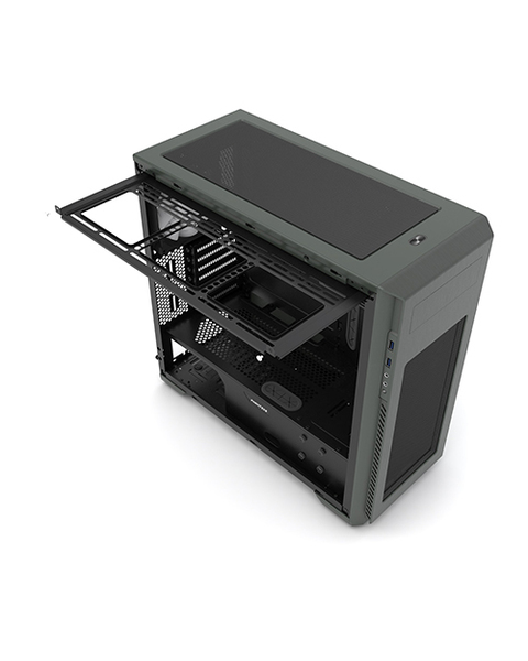 Phanteks Enthoo PRO M Midi Tower - Acrylic Window Titanium Green