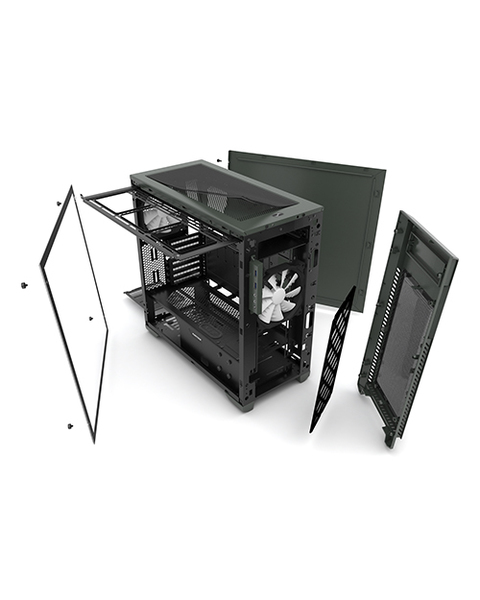 Phanteks Enthoo PRO M Midi Tower - Acrylic Window Titanium Green