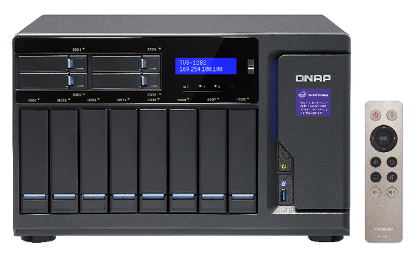 QNAP TVS-1282-i7-32G 12-Bay TurboNAS SATA 6G i7-6700 3.4GHz 32GB RAM 4-LAN 10G-ready iSCSI RAID 0 1 5 6 10 5+spare 6+spare 10+spare