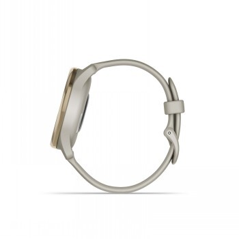 Garmin vivomove Trend  - hybrid smartwatch, french gray/light gold