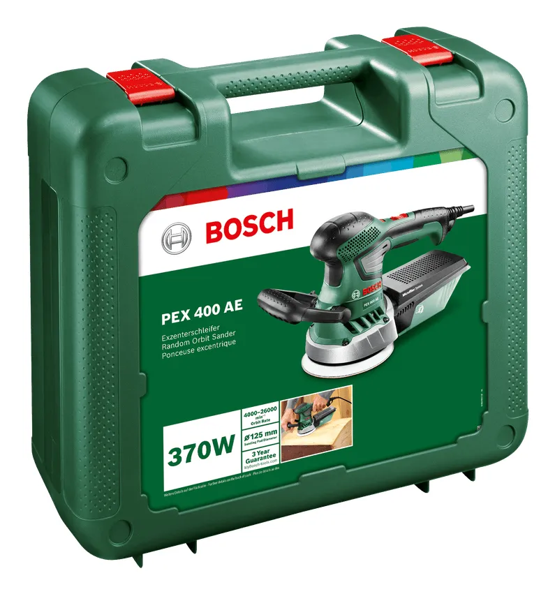 Bosch PEX 400 AE Expert - green / black, plastic case, 350 Watt
