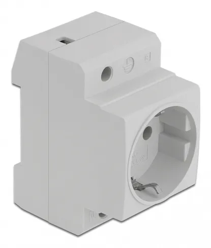 Delock Power Socket with a Side Grounding Contact for DIN Rail 5 piece