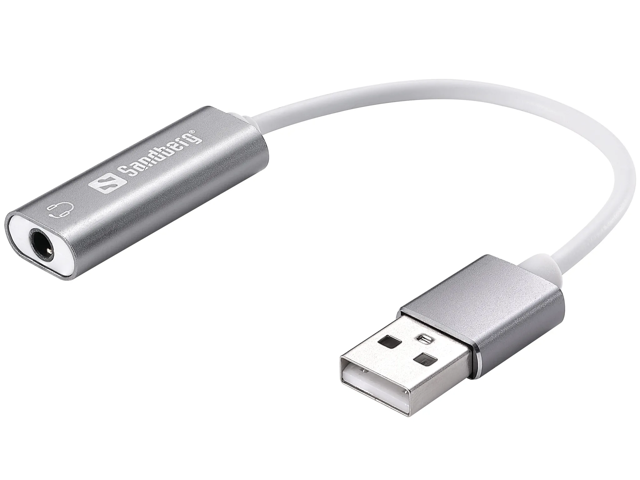 Sandberg Headset USB converter, Silver/White
