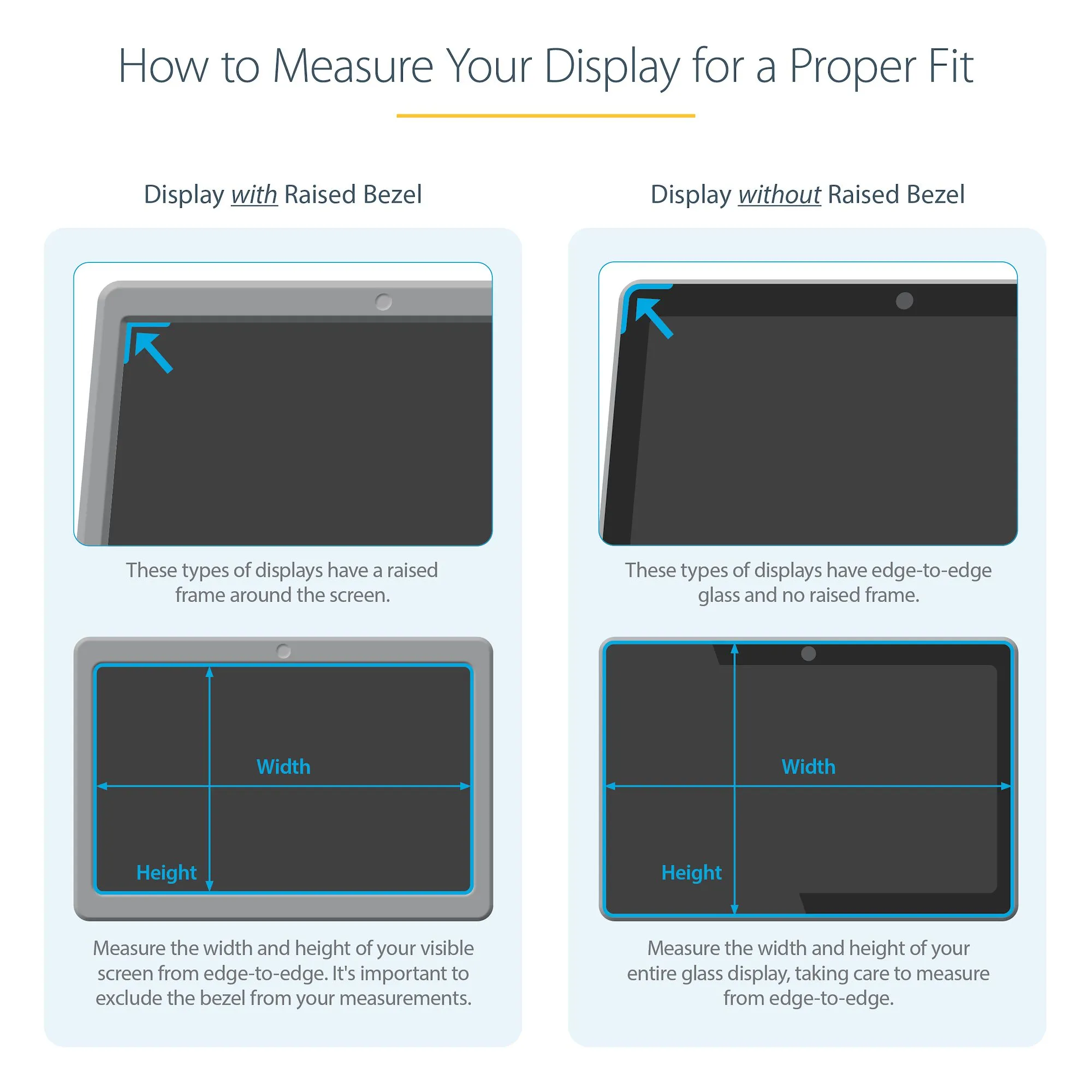 STARTECH.COM 15.6inch 16:9 Laptop Privacy Filter Anti-Glare Privacy Screen