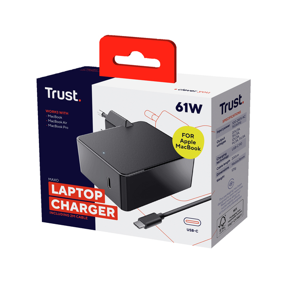 Trust Maxo Apple 61W USB-C Laptop Charger