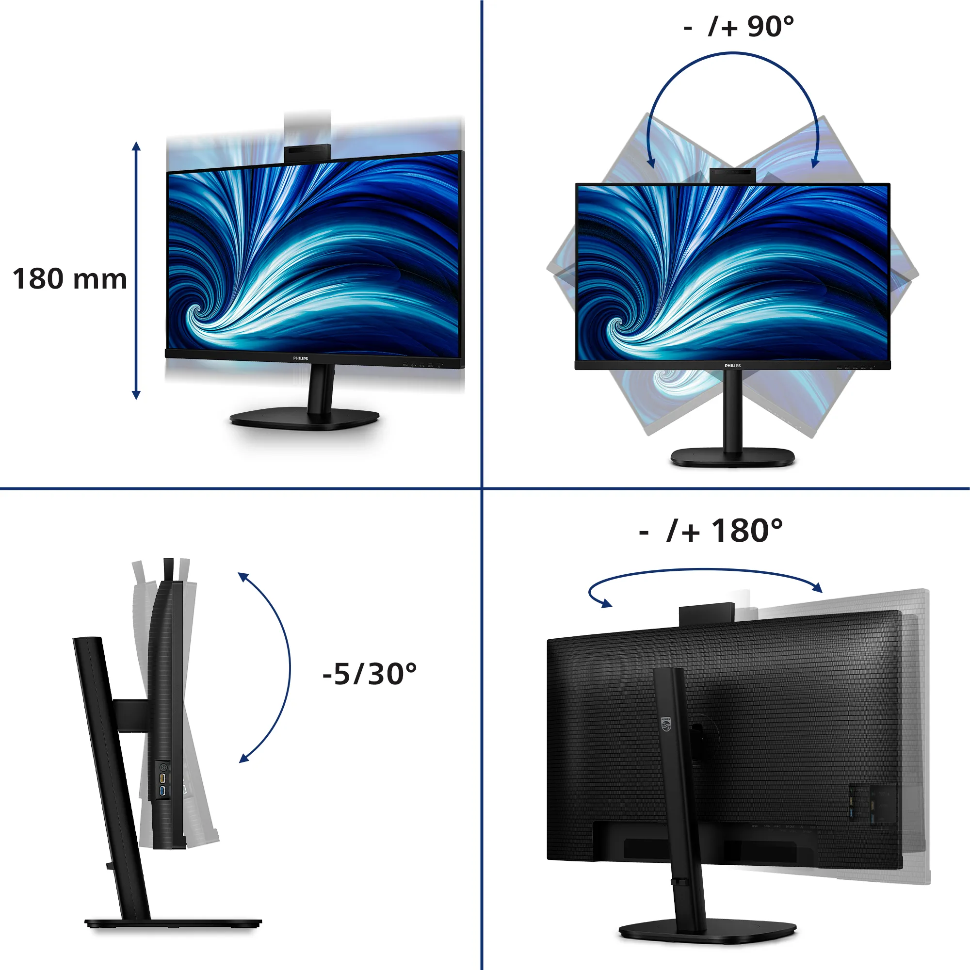 Philips 32B2U3601H/00 31.5" QHD, IPS Monitor with USB-C hub Philips 32B2U3601H/00 31.5" QHD, IPS Monitor with USB-C hub