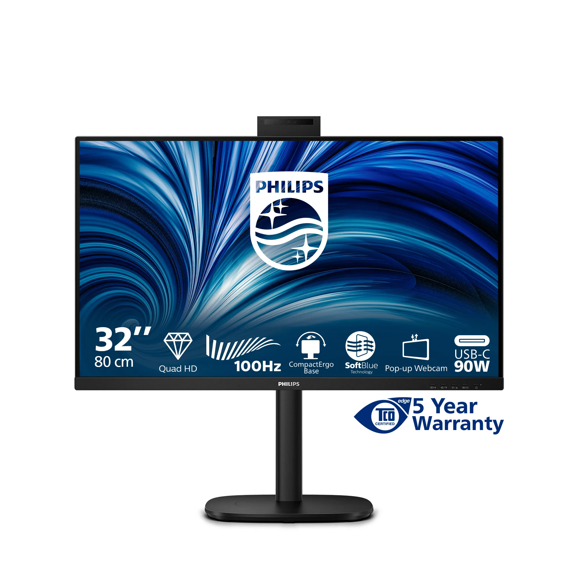 Philips 32B2U3601H/00 31.5" QHD, IPS Monitor with USB-C hub Philips 32B2U3601H/00 31.5" QHD, IPS Monitor with USB-C hub