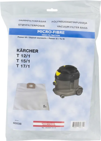 K&auml;rcher Vacuum Filter Bags T12/1,T15/1 ,T17/1 5P