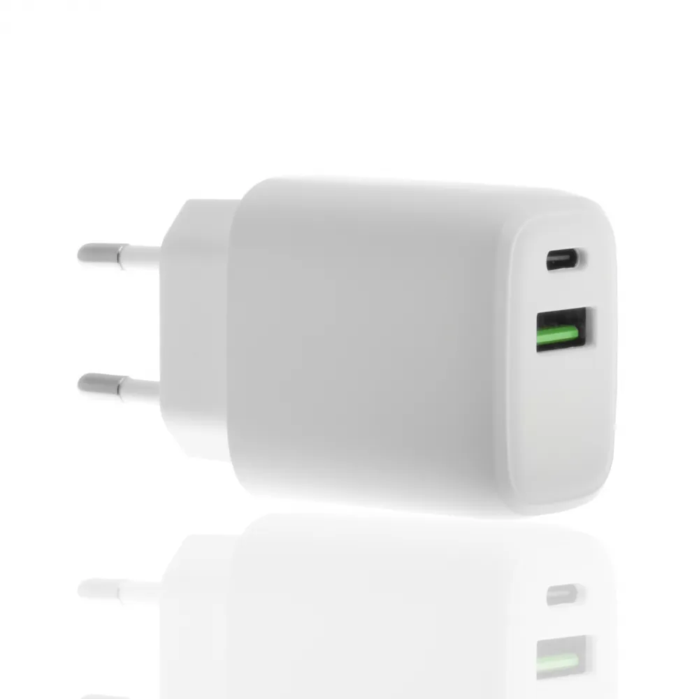 Insmat - Verkkosovitin - 30 watti(a) - 3 A - PD 3.0, Quick Charge 3.0 - 2 l&auml;ht&ouml;liittimet (USB, 24 pin USB-C)
