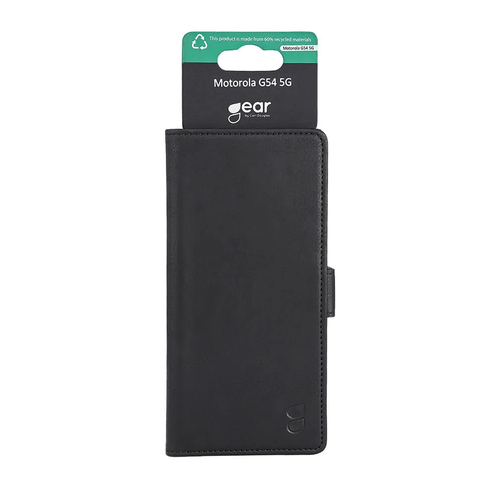 GEAR Wallet, Moto G54 - pl&aring;nboksfodral, Svart
