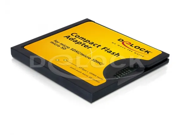 DeLOCK adapter f&ouml;r att kunna k&ouml;ra ett mSD/mSDHC/mSDXCkort i en CF-sl