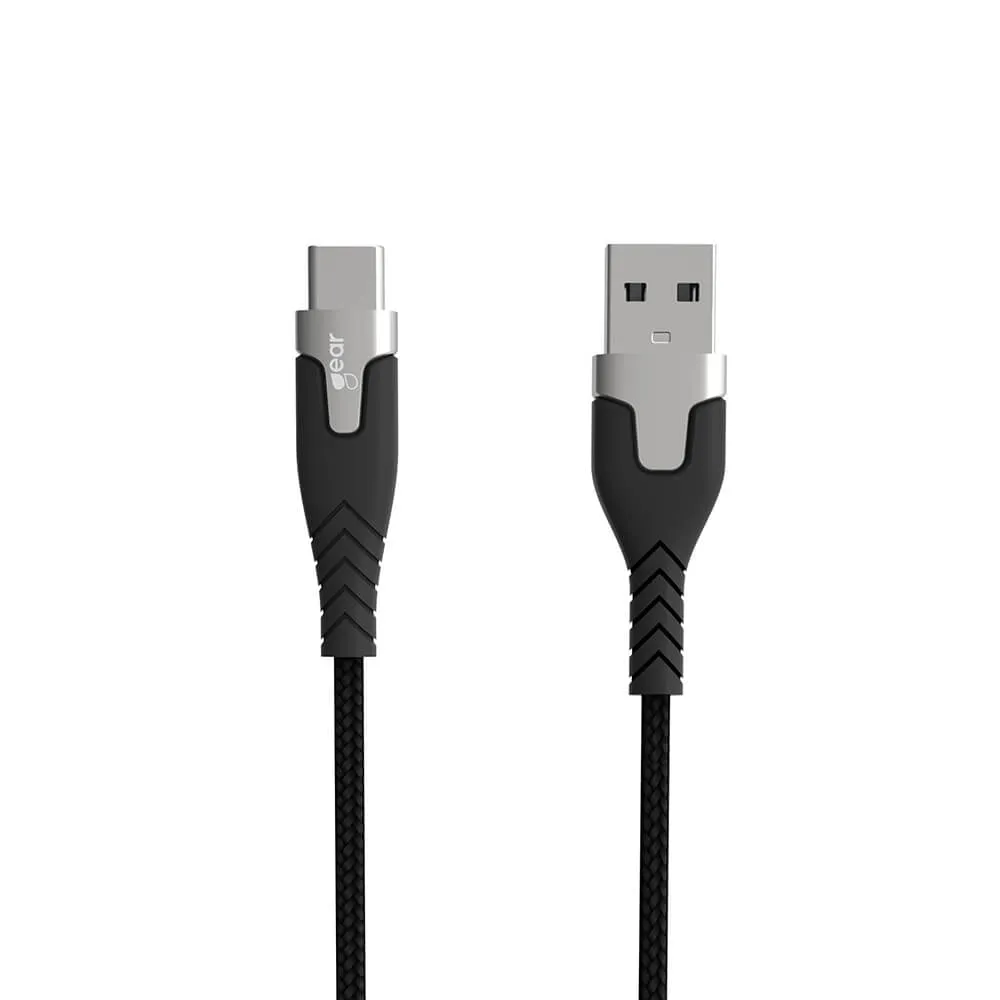 GEAR PRO USB-A – USB-C -kaapeli, 1,5 m, musta