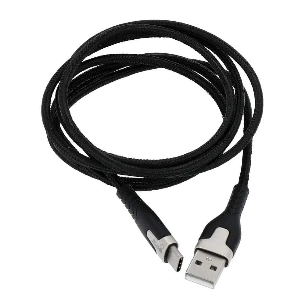 GEAR PRO USB-A &ndash; USB-C kabel, 1,5 m, svart
