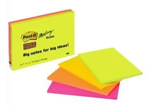 Post-it SS-Notes 98,4x149 Meeting ass. neon (4)