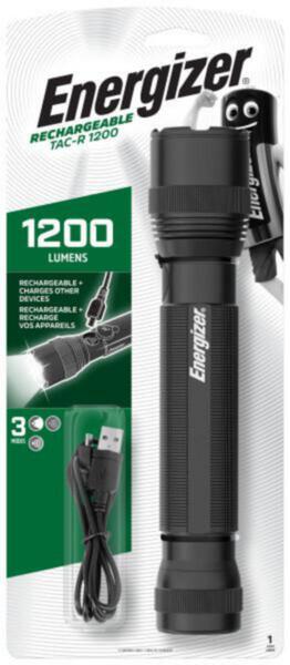 Energizer Tactical Torch, 1200 lumens - flicklampa, rechargeable