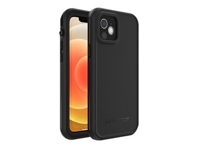 LifeProof Fre - Suojaava vedenkest&auml;v&auml; kotelo matkapuhelimelle - 60 % kierr&auml;tetty&auml; muovia - musta malleihin Apple iPhone 12 - (ei palautusoikeutta)