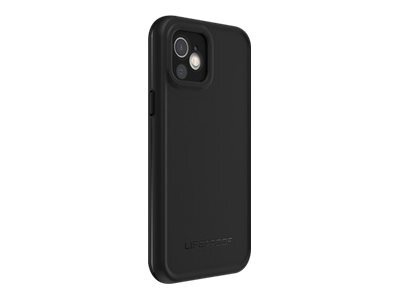LifeProof Fre - Suojaava vedenkest&auml;v&auml; kotelo matkapuhelimelle - 60 % kierr&auml;tetty&auml; muovia - musta malleihin Apple iPhone 12 - (ei palautusoikeutta)