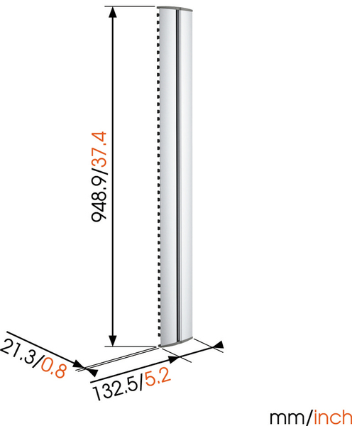 Vogel's CABLE 10L Column, 94cm, aluminium