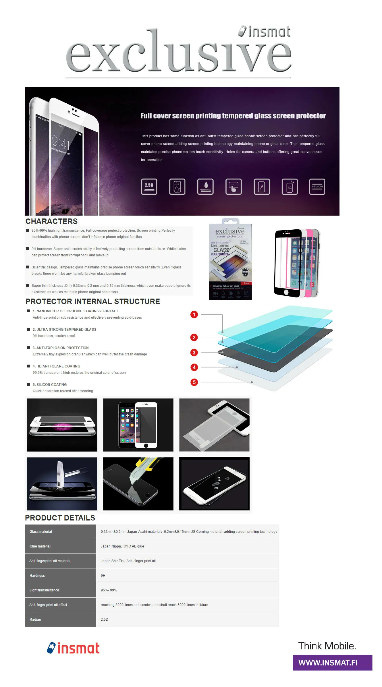 Insmat Brilliant Glass Full Screen, iPhone 12 mini - Screen Glass