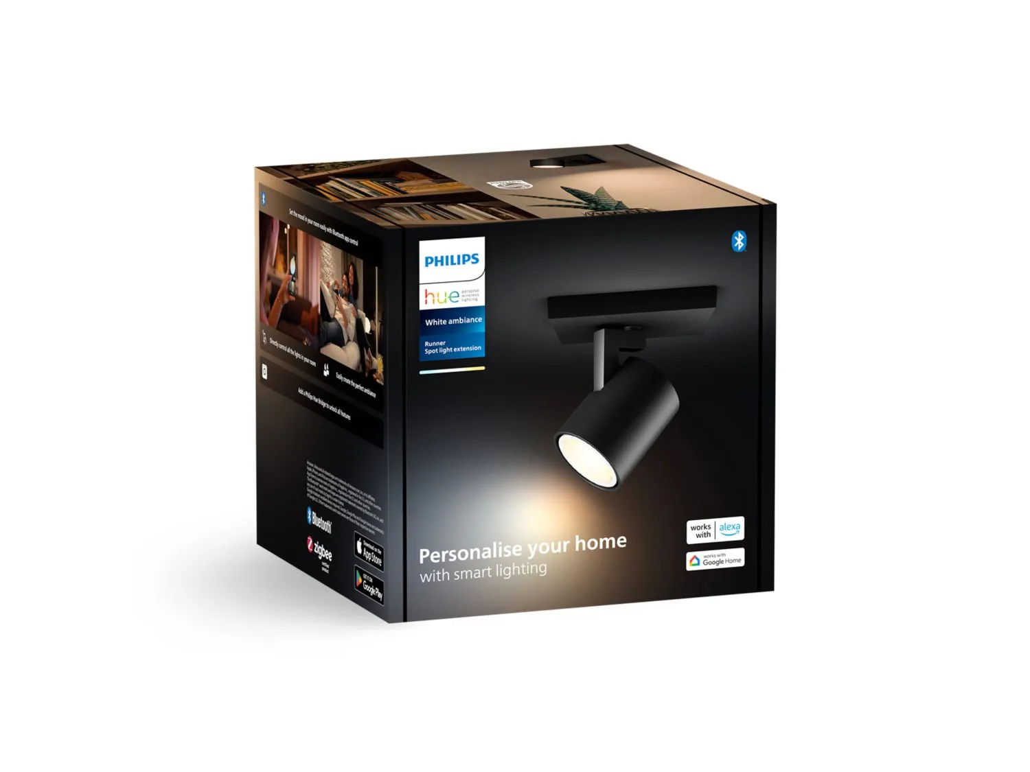 PHILIPS RUNNER HUE EXT. SPOT SINGLE SPOT BLACK 1
