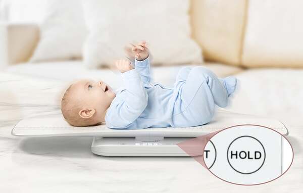 GROWNSY B12H Multifunctional Electronic Baby Scale with Height Measurement, White