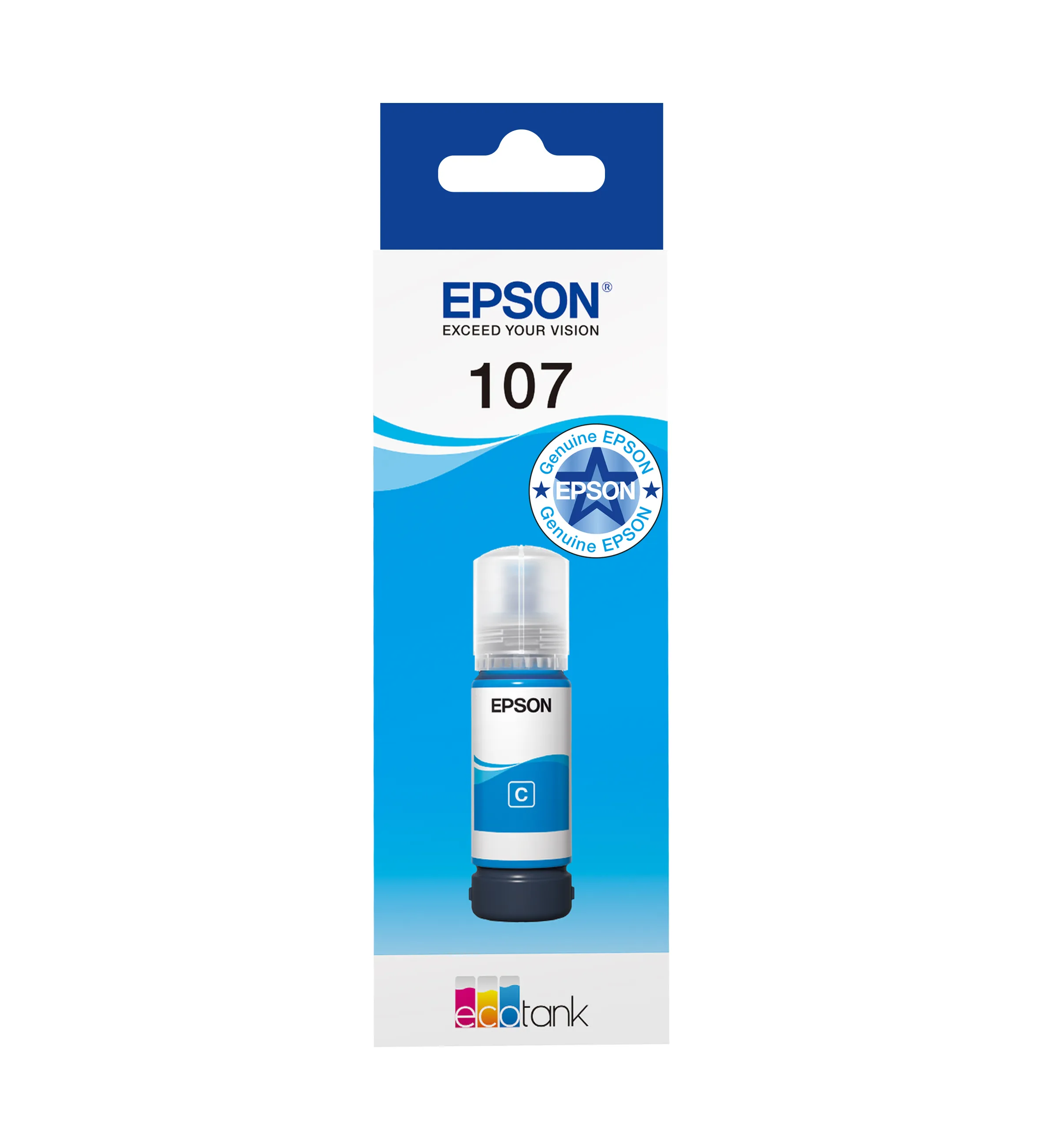 Epson 107 EcoTank ink bottle, 70 ml, Cyan