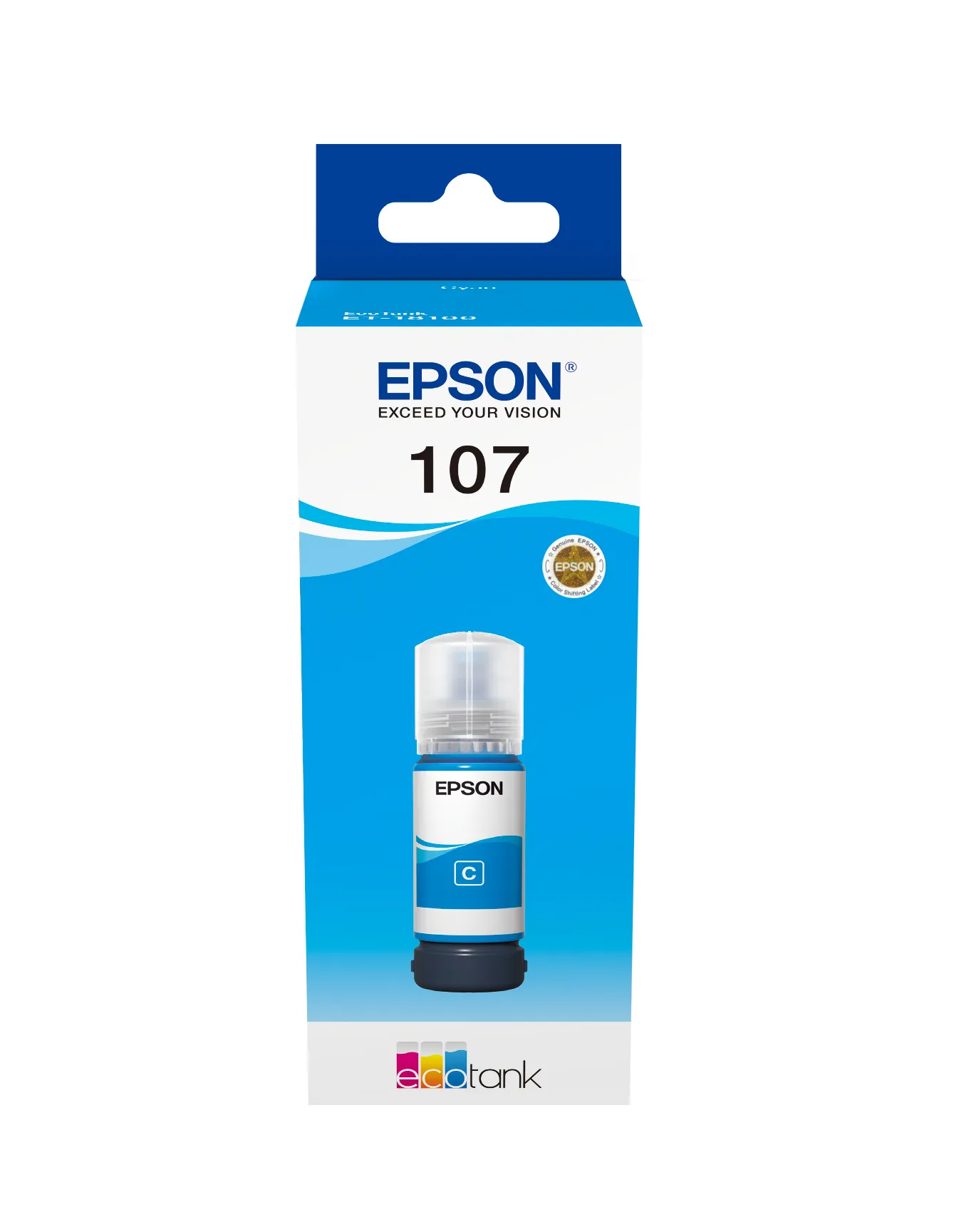 Epson 107 EcoTank ink bottle, 70 ml, Cyan