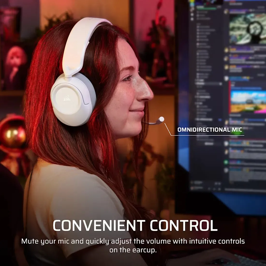 Corsair HS35 v3 gaming headset, vit