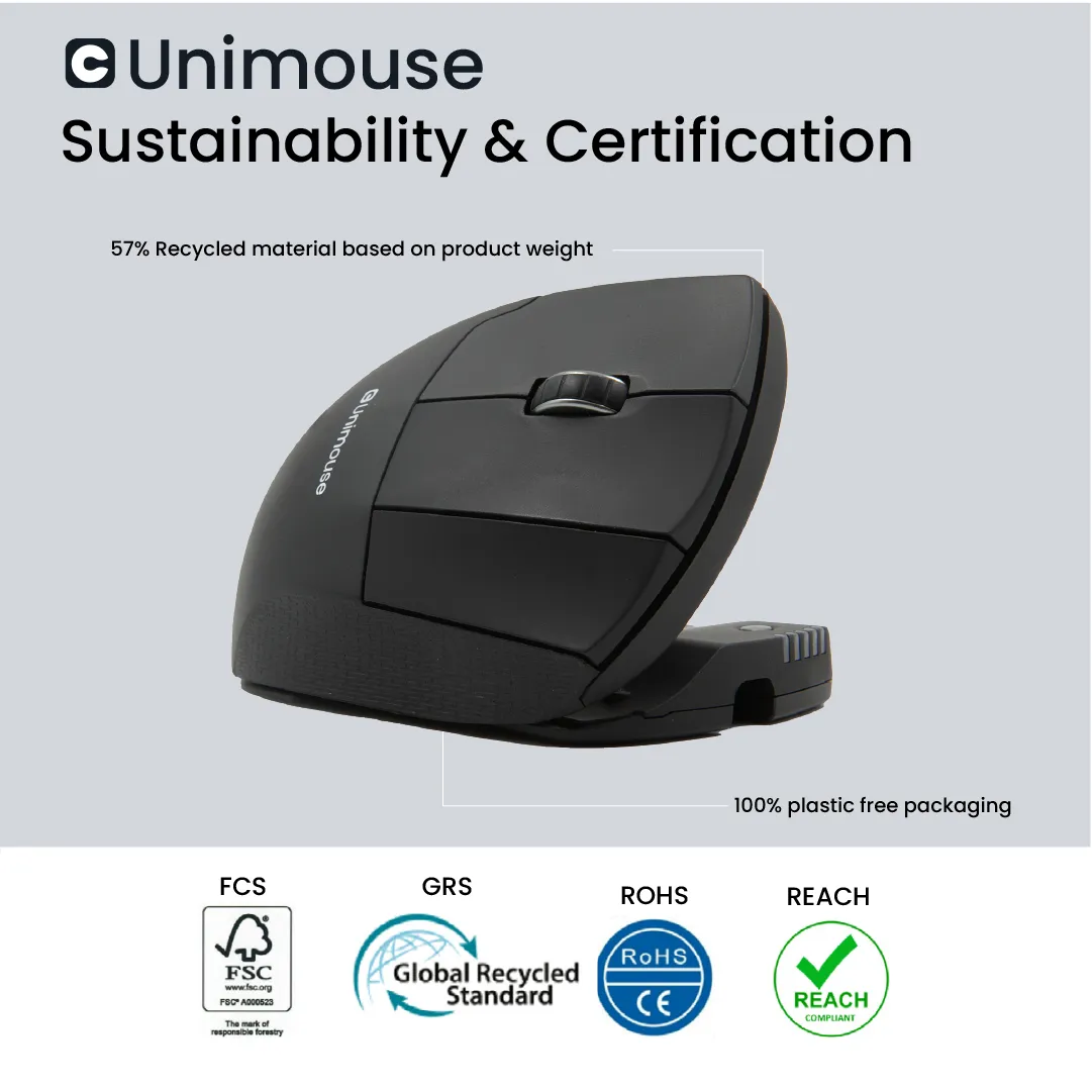 Contour Unimouse, right - wireless vertical mouse
