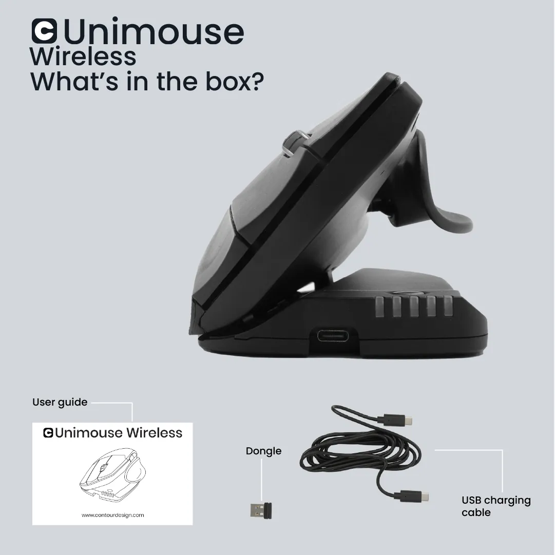 Contour Unimouse, right - wireless vertical mouse