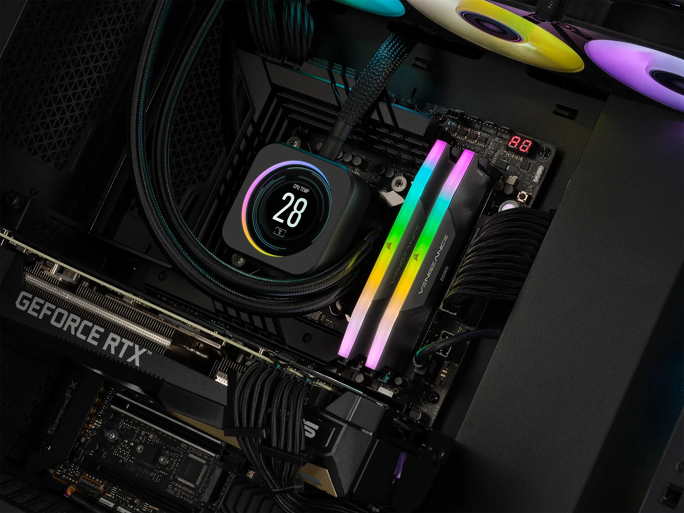 Corsair Vengeance RGB DDR5 64GB 2x32GB DDR5 Intel XMP Memory - Black