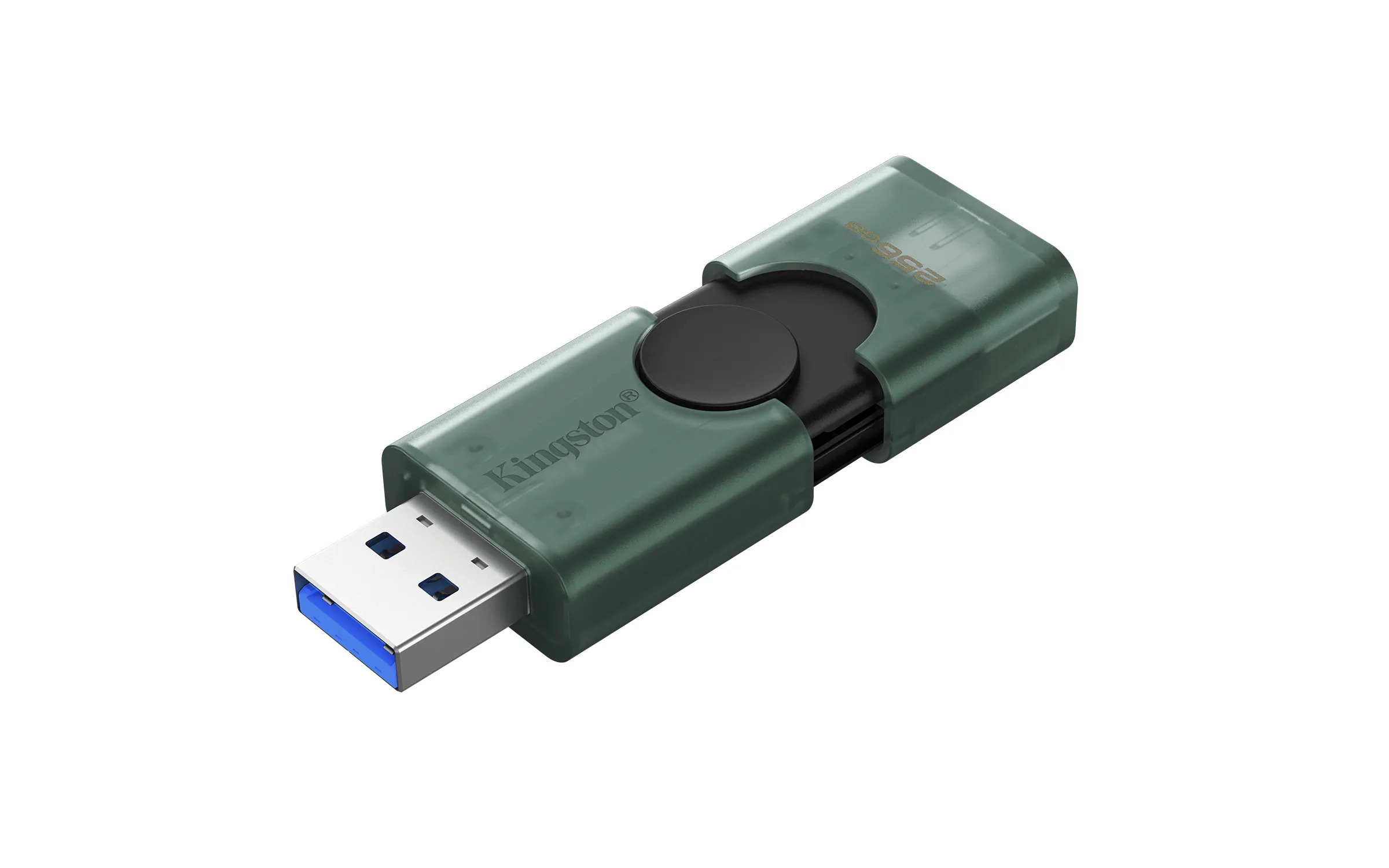 Kingston DataTraveler Duo DTDEG2 USB-A/USB-C USB 3.2 Gen 1 256GB memory stick, Black/Green