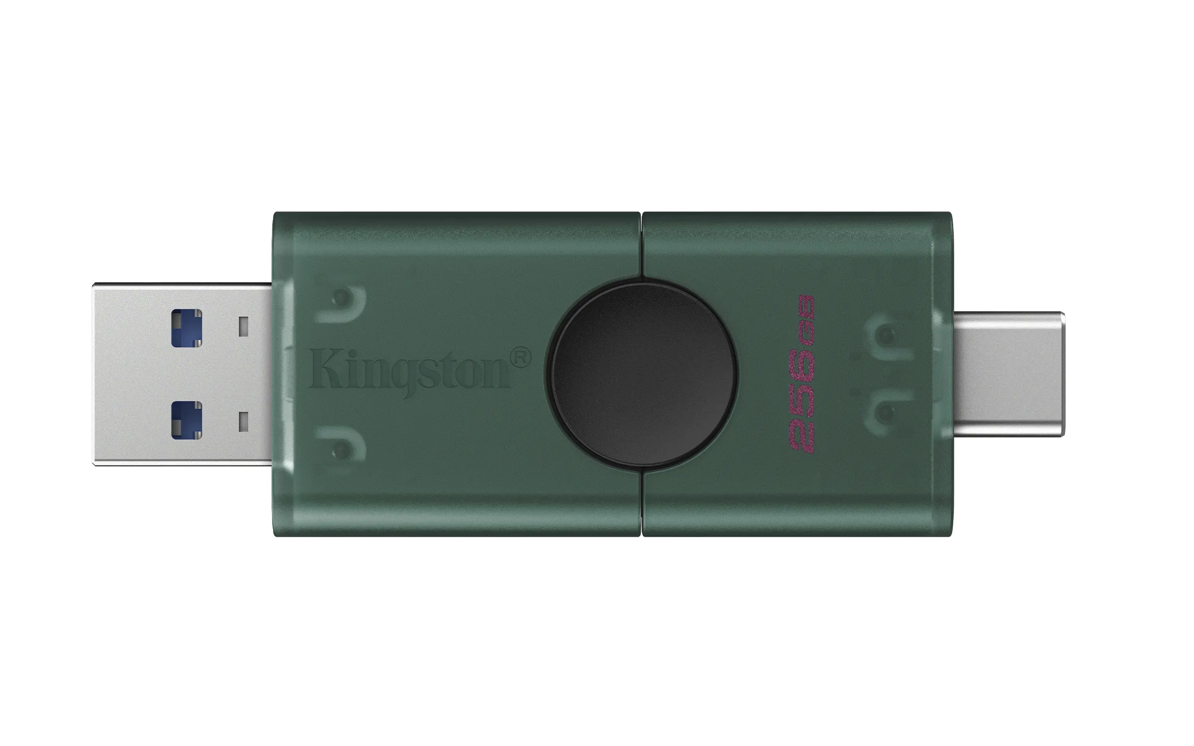 Kingston DataTraveler Duo DTDEG2 USB-A/USB-C USB 3.2 Gen 1 256GB memory stick, Black/Green
