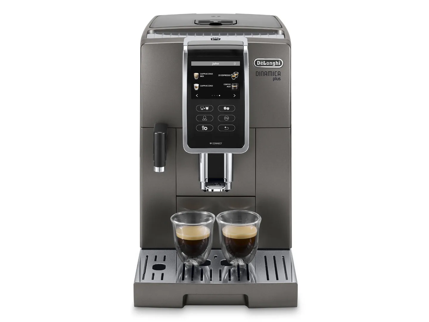 Delonghi ECAM Dinamica Plus 370.95 -yhdistelmäkahvinkeitin, Platina