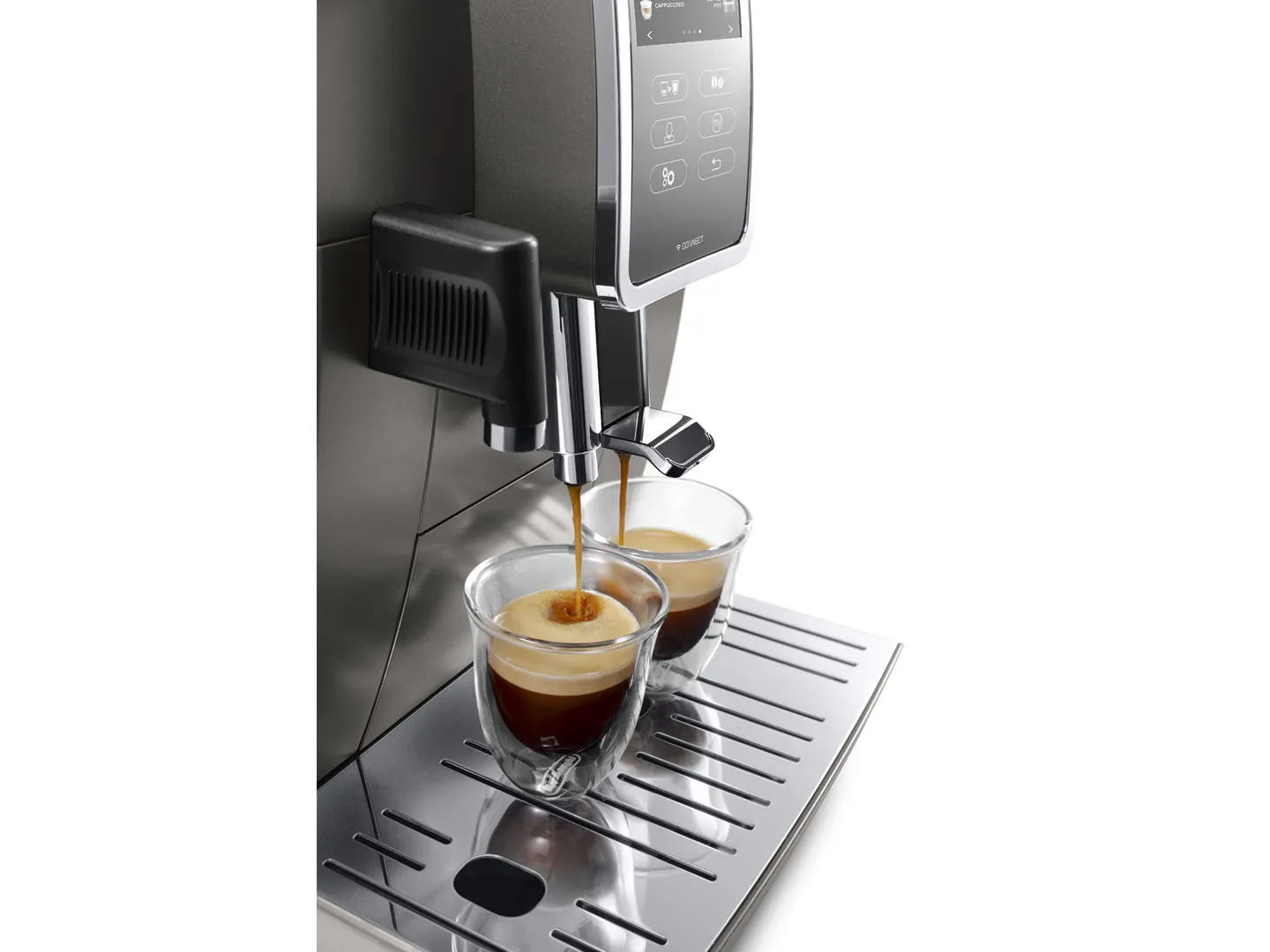 Delonghi ECAM Dinamica Plus 370.95 -yhdistelmäkahvinkeitin, Platina