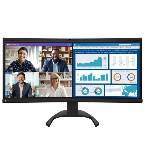 EIZO FlexScan EV3450XC 34" UWQHD, IPS Curved Monitor with USB-C hub