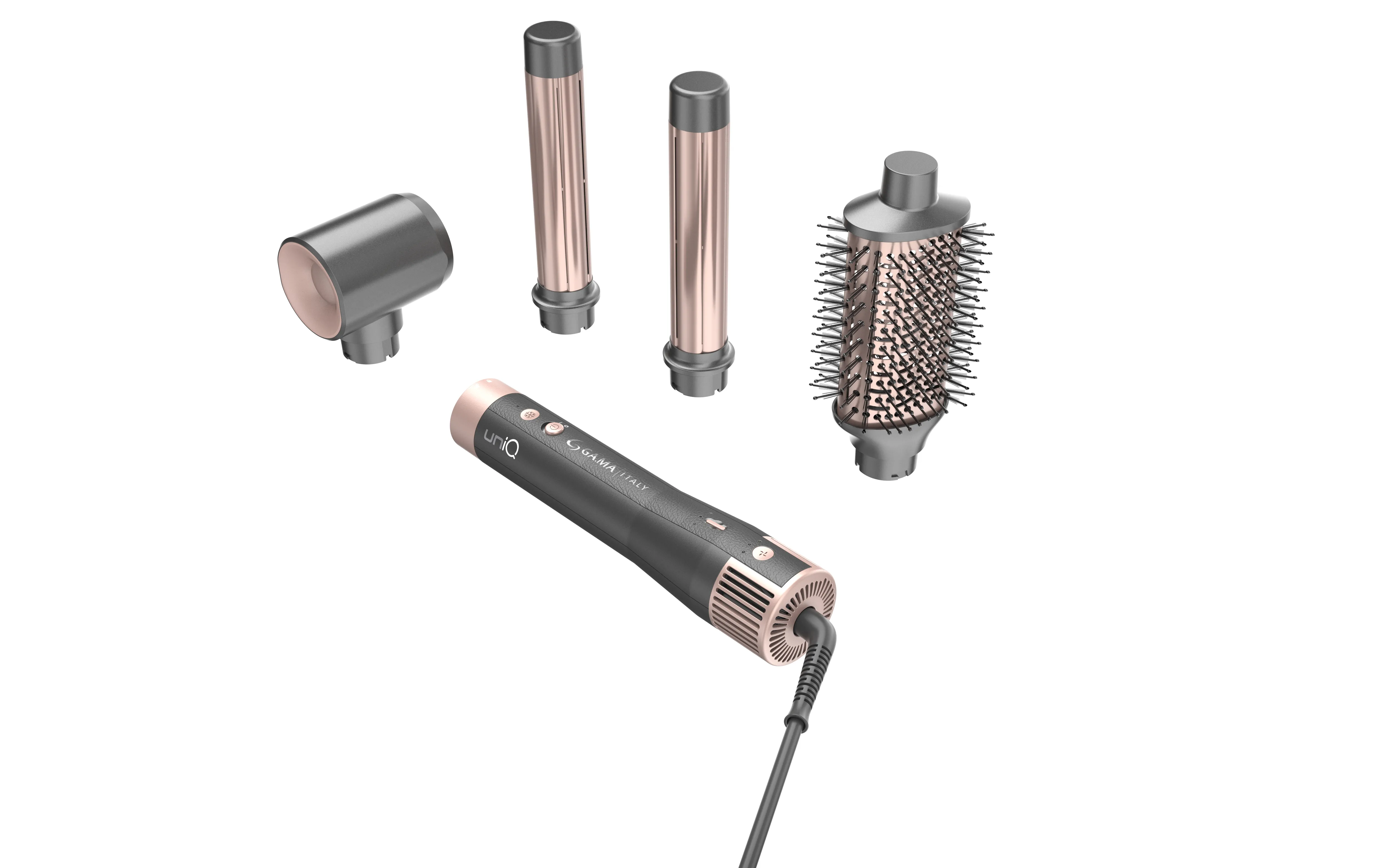 GA.MA UniQ Aura GH0113 4-in-1 Multi-styler, Grey/Pink