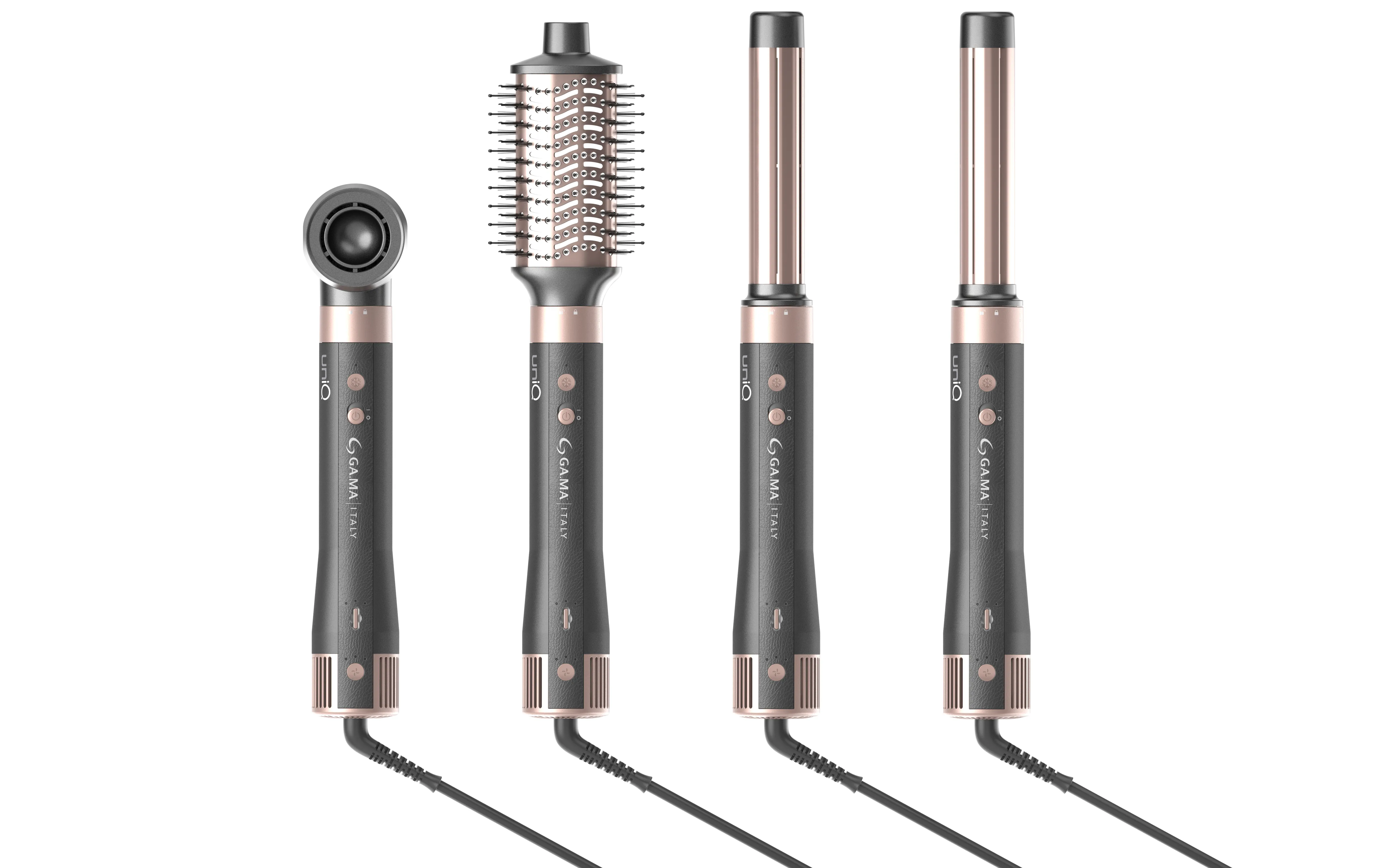 GA.MA UniQ Aura GH0113 4-in-1 Multi-styler, Grey/Pink
