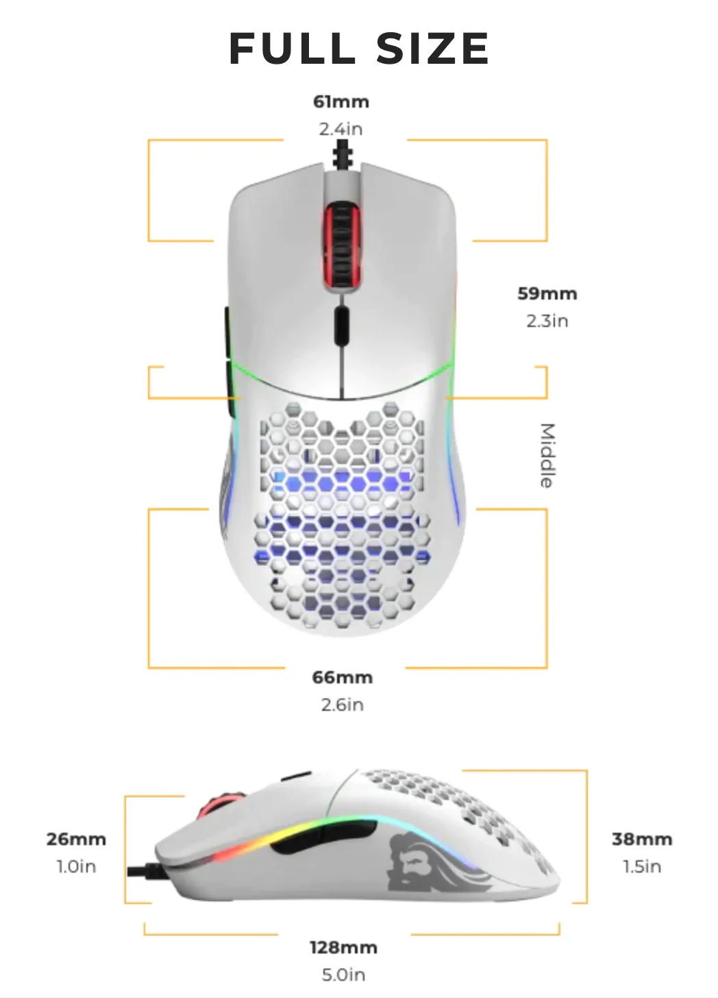 Glorious Model O - gaming mouse, white