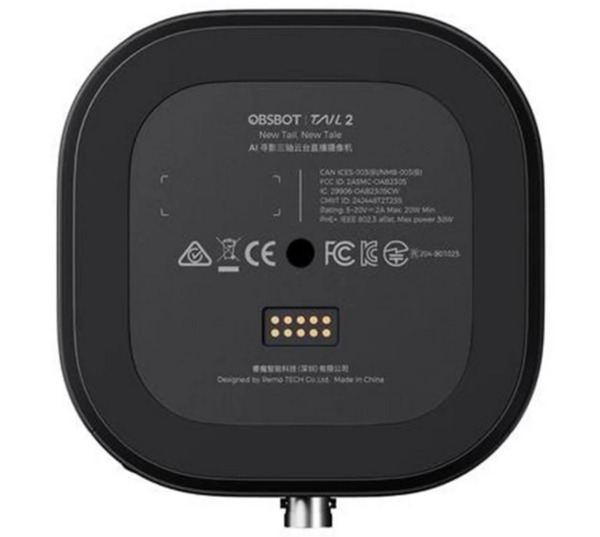 OBSBOT Tail 2 4K UHD, 60fps, AI Tracking, HDR PTZ Conference Camera, Black